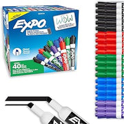 EXPO Dry Erase Markers, Low Odor Ink, Chisel Tip, 40 Count - Whiteboard, Calendar, Organization, Essential Supplies for Office, School, Classroom, Teachers