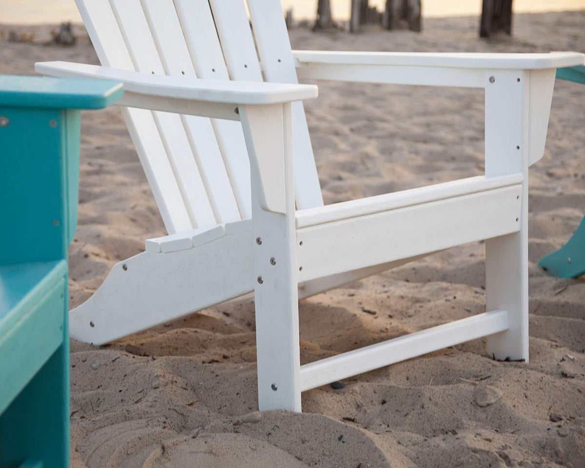 South Beach Adirondack Chair by Polywood – 31.25 x 33.75 x 38.5 inches, Plastic, Lime, Model SBA15LI
