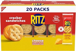 Ritz Cheese Sandwich Crackers, Lunch Snacks, 20 Snack Packs