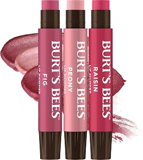 Burt's Bees Lip Shimmer Nude Collection, Tinted Lip Balm, 0.09 oz., 3 Tubes