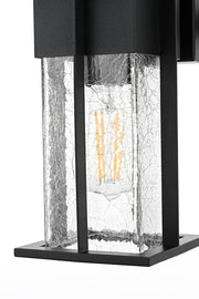 Janney One Light Outdoor Wall Sconce Black by Lighting Design – Iron, Black, Model OD340W12BK