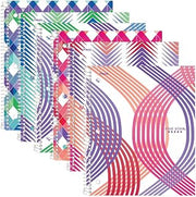 Five Star Spiral Notebook, 1 Subject, College Ruled Paper, 100 Sheets, 11" x 8-1/2", Style, Assorted Designs, 6 Pack (73557)