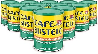 Cafe Bustelo Café Bustelo, Decaffeinated Espresso Ground Coffee, 10 Oz. Can, 12 Count Case