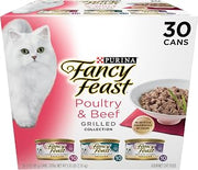 Purina Fancy Feast Grilled Wet Cat Food, Poultry & Beef, 3 oz cans, 30-Pack