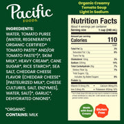 Organic Creamy Light in Sodium Tomato Soup by Pacific Foods – 32 Fl Oz (Pack of 4), Pack of 4