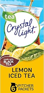 Crystal Light Sugar-Free Lemon Iced Tea Naturally Flavored Powdered Drink Mix, 6 Count (Pack of 12)