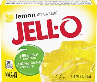 Jell-O Lemon Gelatin Mix (3 oz Boxes, Pack of 24)