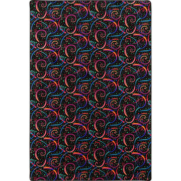 Fluorescent Dynamo 6' x 9' Area Rug by Joy Carpets – 6' x 9' (Rectangular), Nylon, Fluorescent, Model 455Q