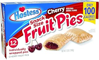 Hostess Snack Size Cherry Fruit Pies, 12 count, 12 oz (Pack of 6)
