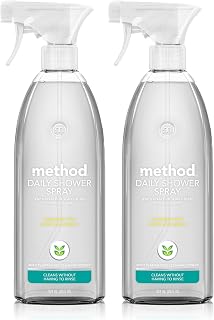 Method Daily Shower Spray Cleaner, Eucalyptus Mint, 28 Ounce, 2 pack, Packaging May Vary