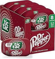 Tic Tac Dr Pepper, Pocket-sized Mints, Dr Pepper Flavored On-the-Go Refreshment, Bulk 8 pack, 3.4 oz Each