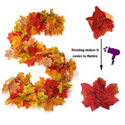 Awardsen Artificial Fall Leaves Garland, 13Ft Total, 2 Pack