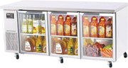 Turbo Air - J Series Undercounter 19 cu. ft. 3 Glass Door Reach-In Refrigerator