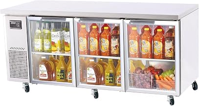 Turbo Air - J Series Undercounter 19 cu. ft. 3 Glass Door Reach-In Refrigerator