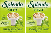 SPLENDA Stevia Zero Calorie Sweetener, Sugar Substitute Packets, 50 Count (Pack of 2)