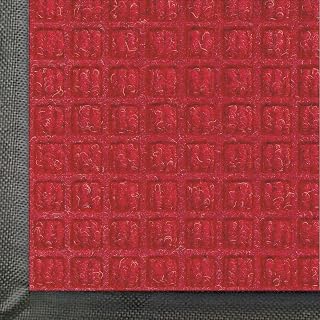WaterHog Commercial-Grade Entrance Mat, Indoor/Outdoor Floor Mat 8' Length x 4' Width, Solid Red by M+A Matting