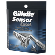 Sensor Excel Men's Razor Blade Refills by Gillette – 10 Count (Pack of 2), Pack of 2, Model 208483