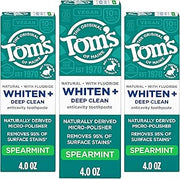 Tom's of Maine Whiten Plus Deep Clean Whitening Toothpaste, Mint, 3Pk, 4 oz