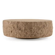 Quarry - Modern Beige Round Coffee Table by Limari Home – Fiberglass, Beige, Model LIM-83297