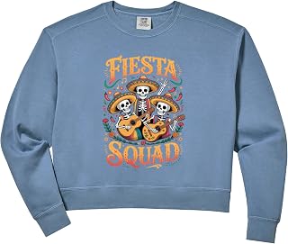 Women's Fiesta Squad Drinking Comfort Colors Crop Sweatshirt