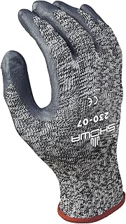 SHOWA 230 Sponge Nitrile Palm Coated Cut Resistant Safety Glove with HPPE Liner, 10-Gauge, Large (12 Pair)