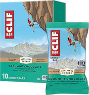 CLIF Bar Protein Energy Bars, Cool Mint Chocolate with Caffeine, 10ct