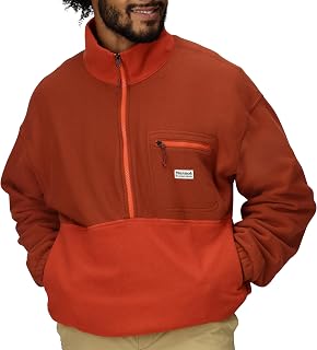 MARMOT Men's Retro Rocklin 1/2 Fleece Jacket, Pecan/Sumac, Small