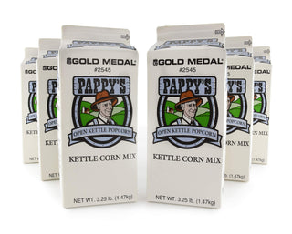 Pappy's Kettle Corn Popcorn Mix by Gold Medal – 1 Count (Pack of 6), Pack of 6