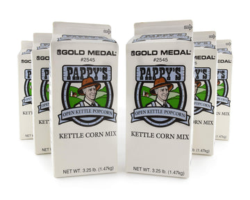 Pappy's Kettle Corn Popcorn Mix by Gold Medal – 1 Count (Pack of 6), Pack of 6