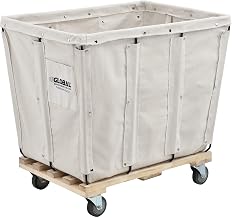 Global Industrial 12 Bushel, Canvas Basket Bulk Truck, 36"L x 26"W x 33.5"H