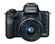 EOS M50 Mirrorless Vlogging Camera Kit with EF-M 15-45mm Lens by Canon – 45mm, Plastic, Black, Model 2680C011