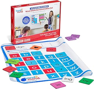 hand2mind Advancing Phonics Word Work Demonstration Set, Jumbo Poster with 108 Tiles, Magnetic Classroom Supplies, Whiteboard Magnets for Teachers, Science of Reading Manipulatives