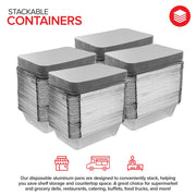 Stock Your Home 2 lb / 100 Pack / Silver Disposable Cookware