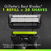 Gillette 4 Count (Pack of 1) / Silver / 1 Handle + 2 Refills Shaving & Grooming Sets