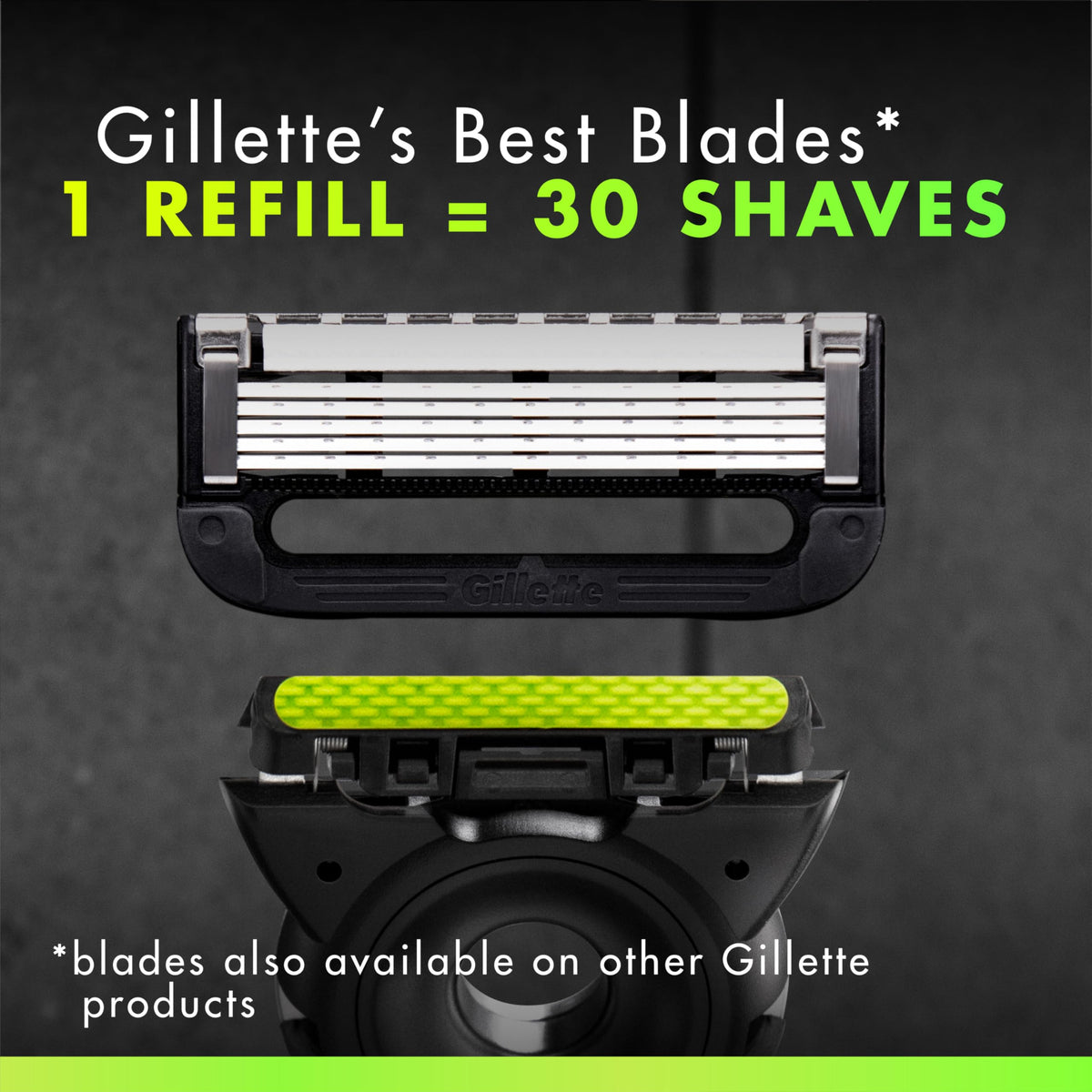 Gillette 4 Count (Pack of 1) / Silver / 1 Handle + 2 Refills Shaving & Grooming Sets