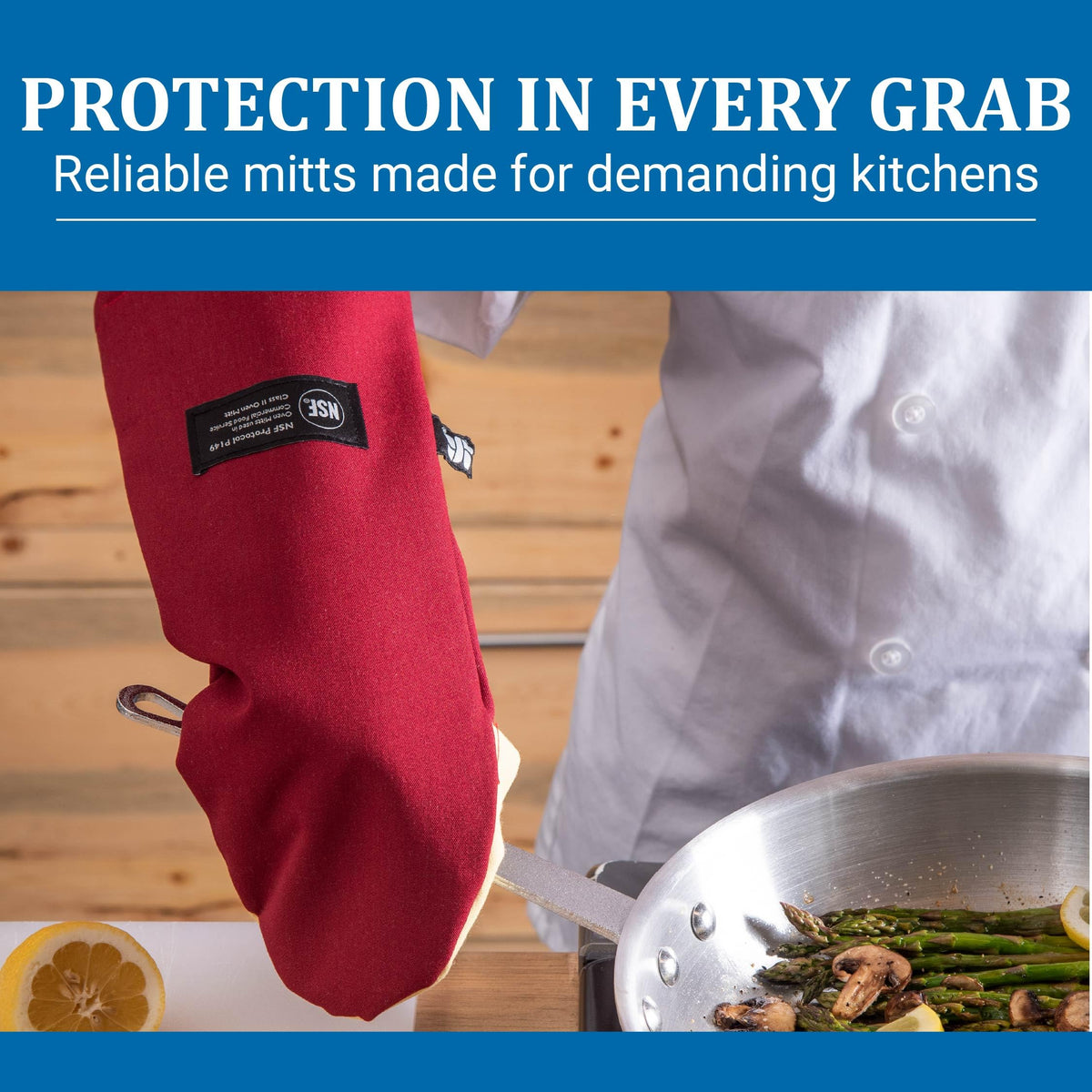 San Jamar 15" / Puppet / Red Oven Mitts