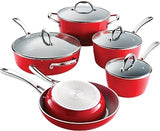 Tramontina 10-Pc Ceramic Non Stick Pots and Pans Set with Lids