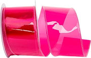 Reliant Ribbon Jelly Vinyl Ribbon Wired Edge, Hot Pink, 2-1/2 Inch, 10 Yards