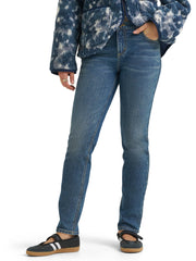 Women's Legendary Slim Straight Jean by Lee – Cotton Blend, Blue Crush, Model 112382918