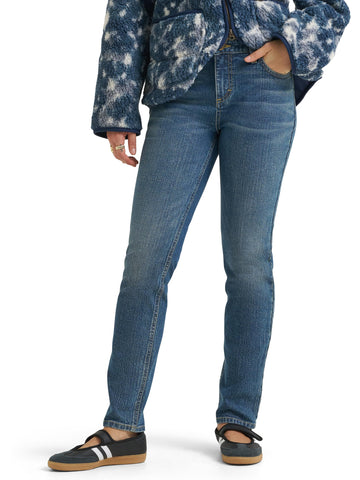 Women's Legendary Slim Straight Jean by Lee – Cotton Blend, Blue Crush, Model 112382918