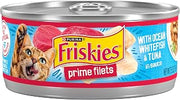 Purina Friskies Prime Filets Wet Cat Food, Whitefish & Tuna (24) 5.5 oz Can