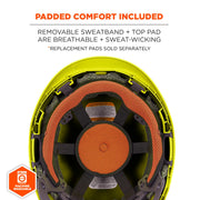 Ergodyne Lime / 6.5 – 8 / Safety Helmet - Type 2, Class C Hard Hats