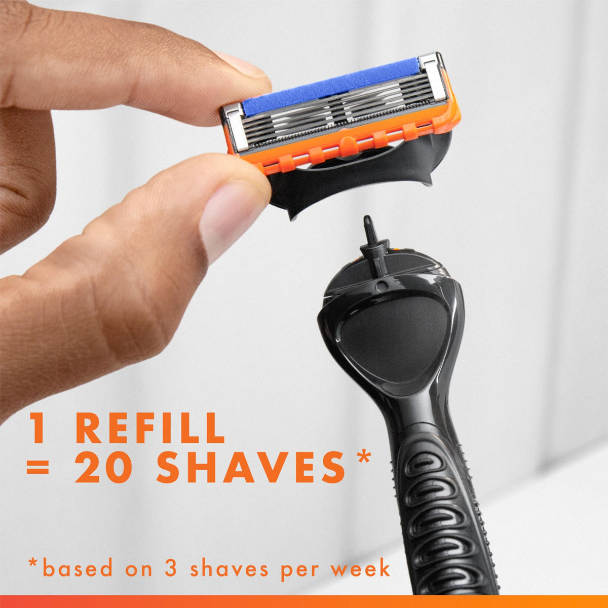 Fusion5 Power Razor Blade Refills for Men by Gillette – 8 Count (Pack of 1), orange, Model 47400510876