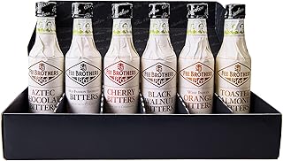 Fee Brothers Cocktail Bitters Variety Gift Pack, 5 fl oz (Pack of 6) | Orange, Old Fashioned, Cherry, Chocolate, Black Walnut & Toasted Almond for Craft Cocktails & Home Bartending