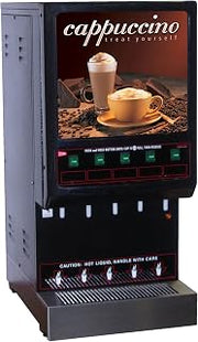 Grindmaster-Cecilware 5-Flavor Hot Powder Beverage Dispenser, 5-Hopper