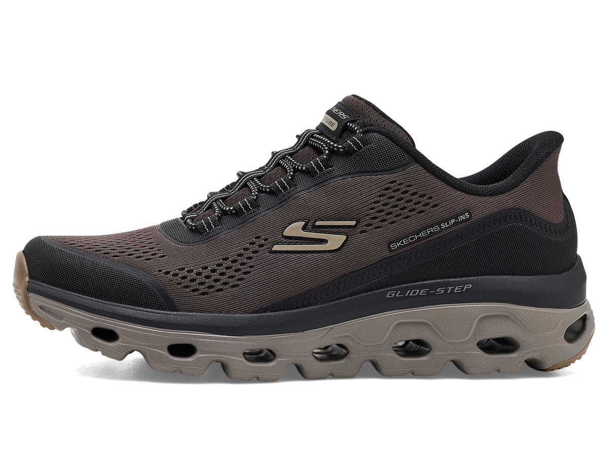 Men's Glide-Step Sole Hands Free Slip-in by Skechers – Mesh, Brown/Black, Model 237812W