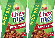 Chex Mix Spicy Dill Savory Snack Mix,Family Size,Snack Bag,13.5 oz,(Pack of 2)