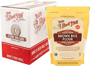 Bob's Red Mill Brown Rice Flour, 24oz (Pack of 4) - Non GMO, Whole Grain, Vegan, Kosher