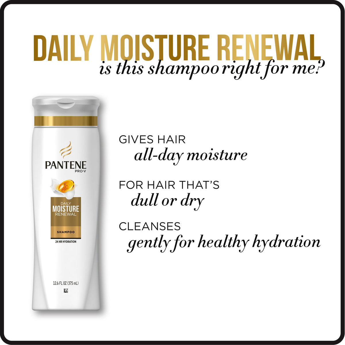Pro-V Daily Moisture Renewal Shampoo by Pantene – 1.7 Fl Oz (Pack of 1), Model 080878171507