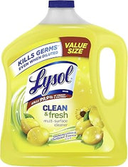 Lysol All Purpose Cleaner, Multi-Surface Disinfectant Floor Cleaner for Mopping Solution, Household Cleaning Supplies, for Bathroom & Kitchen, Lemon & Sunflower Scent, 90 oz